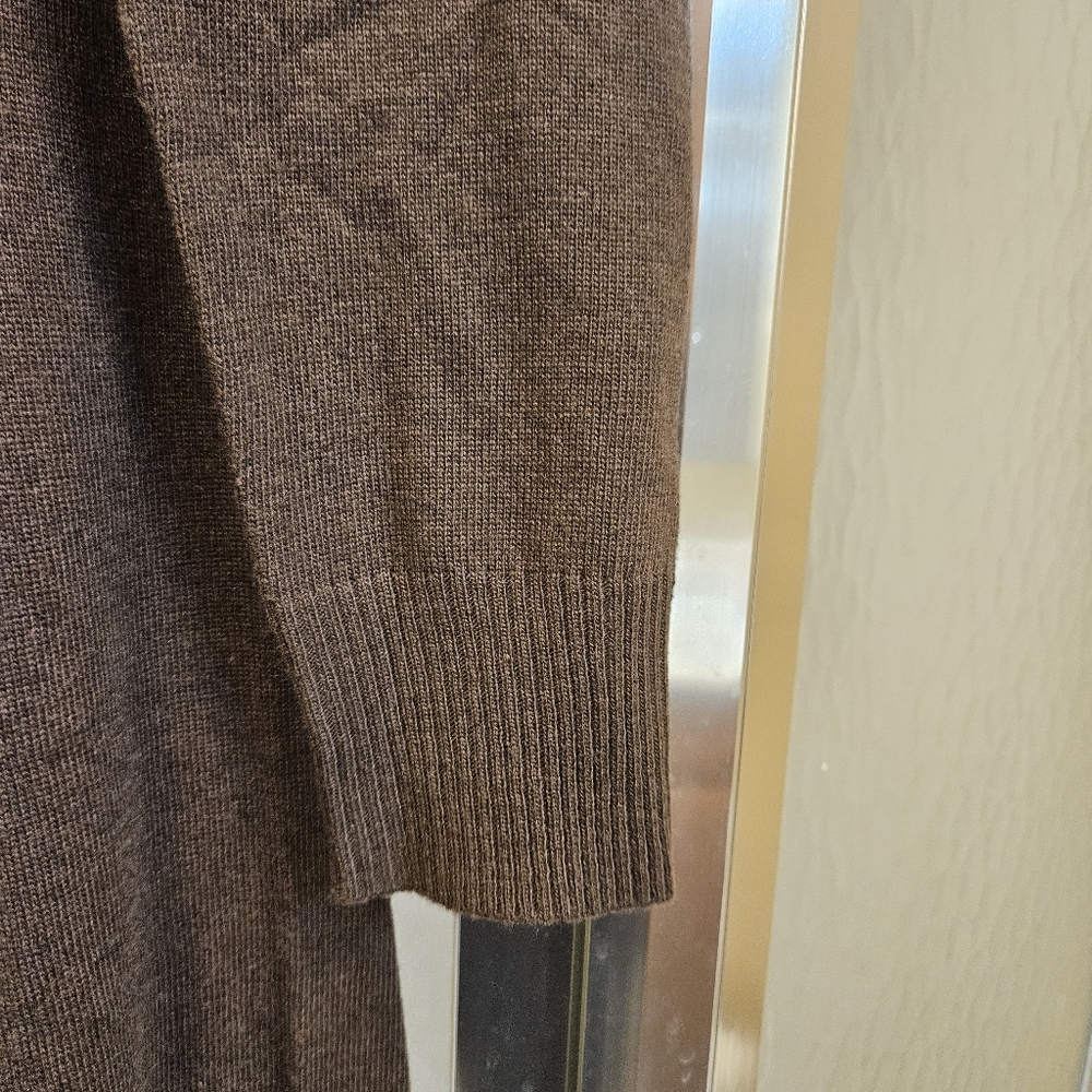 Charlie Paige LXL Cowl Neck Sweater Dress in Mocha AE-1611 - Picture 9 of 11